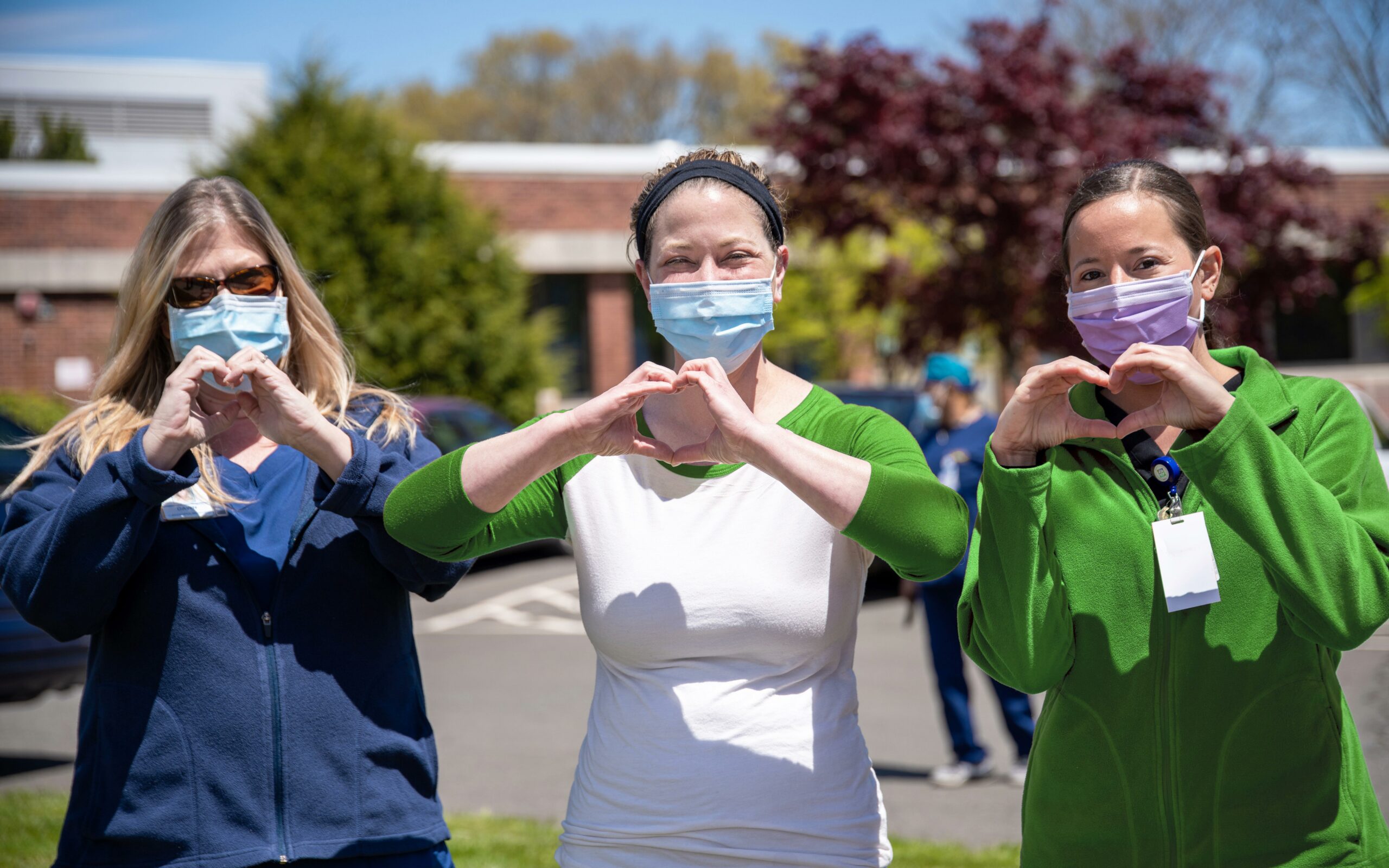3 nurses showing appreciation
